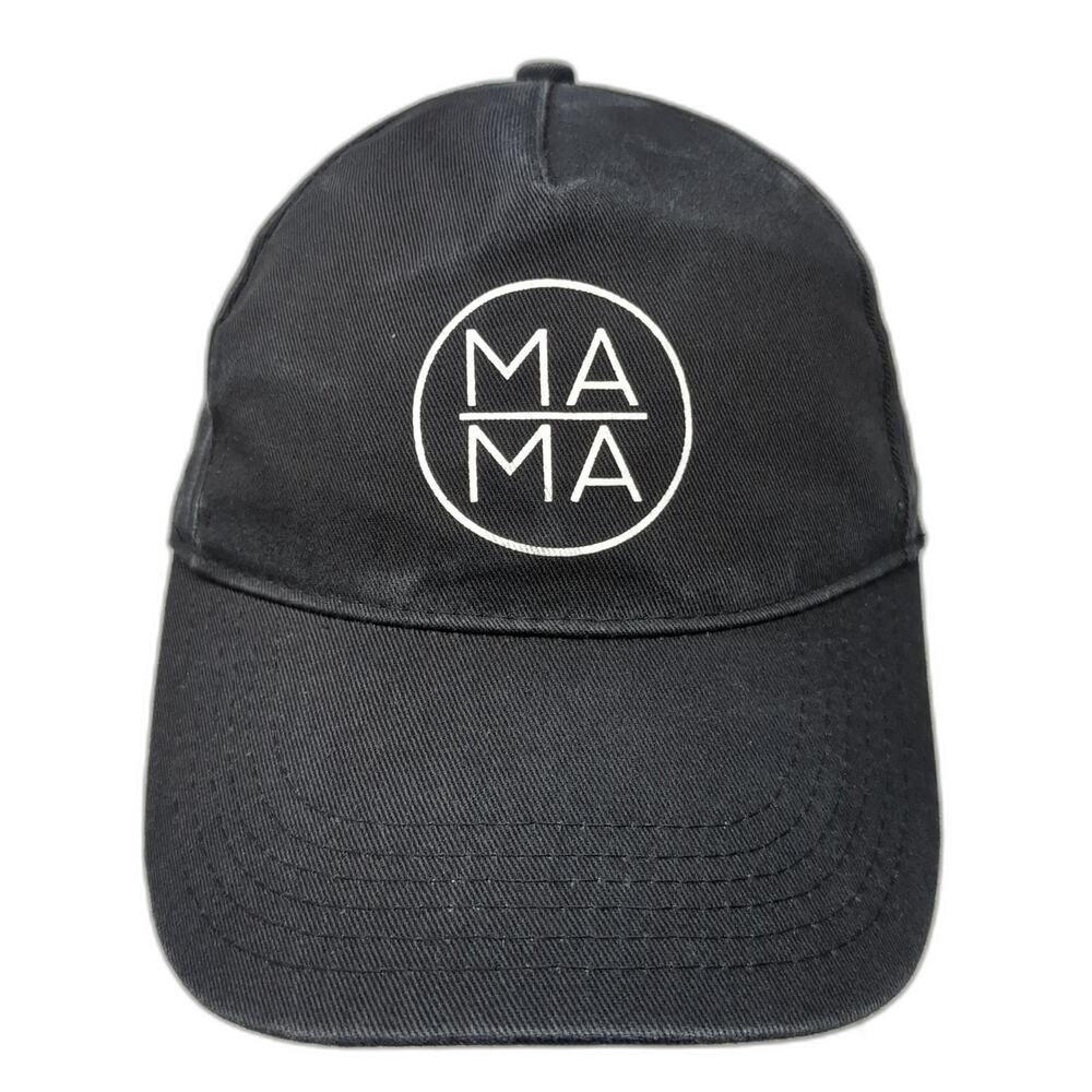 Mama Slideback 5 Panel Cap Black OS Adjustable Vented Holes The Belly Boxes